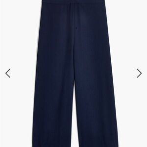 madewell pull on pants tall small navy cropped pants